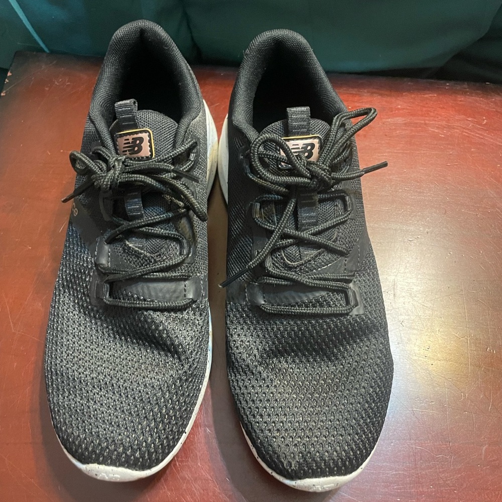Black, New Balance sneakers
